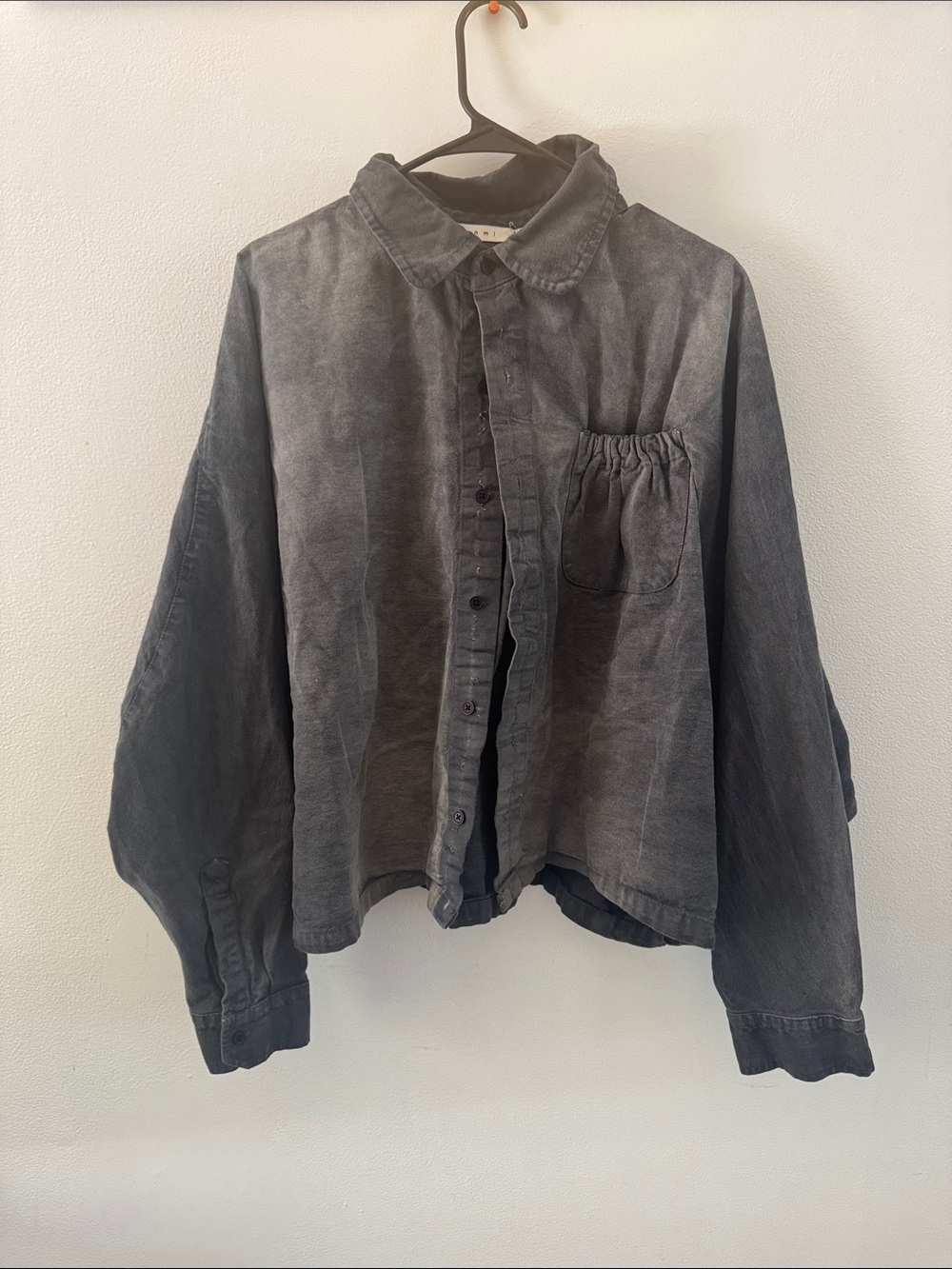 MNML Charcoal Gray Button-Down Shirt